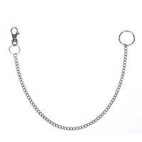 1pc silver ring clip keyring mens hiphop jewelry rock punk trousers hipster pant jean keychain metal wallet belt chain