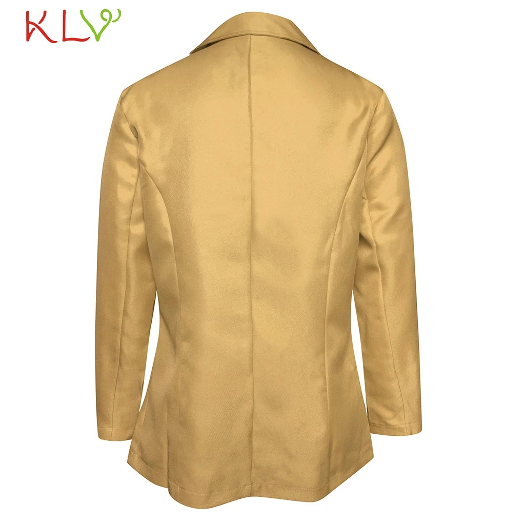 

Women Blazer Jacket for Office Lady Elegant Single Button Lapel Slim Suit Black Coat Outerwear Female Casual Chic Clothes 19Sep