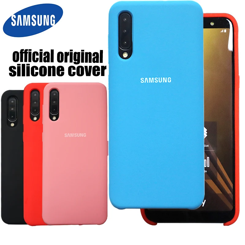 Силиконовый чехол для Samsung A70 оригинальный шелковистый мягкий на ощупь защитный