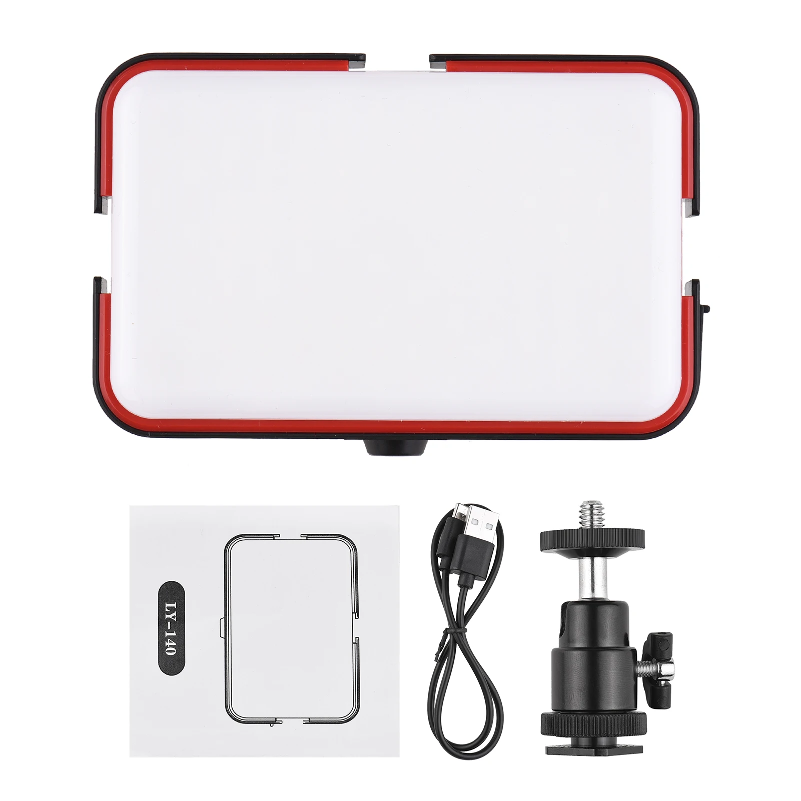 

LED Video LED Camera Light Photography Dimmable 2500K-8500K IP63 Waterproof with Ballhead Adapter USB Cable for Vlog Streaming