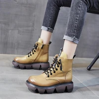 womens boots winter new fashion thick bottom high top martin boots plus size european and american leisure comfort short boots