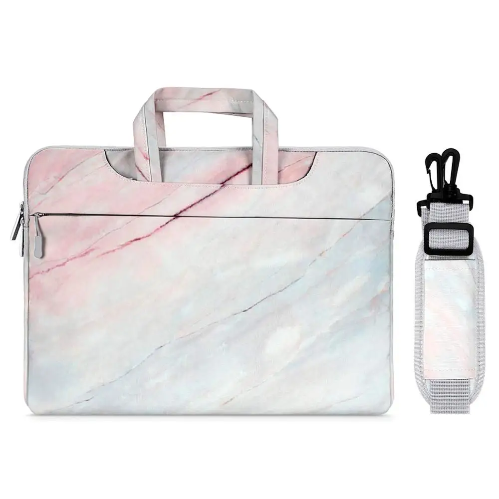 Сумка через плечо для ноутбука MOSISO 13,3, 14, 15,6, для Macbook Pro, Air, lenovo, чехол для ноутбука Air Pro 13, 15, 16 дюймов - Цвет: Colorful Marble