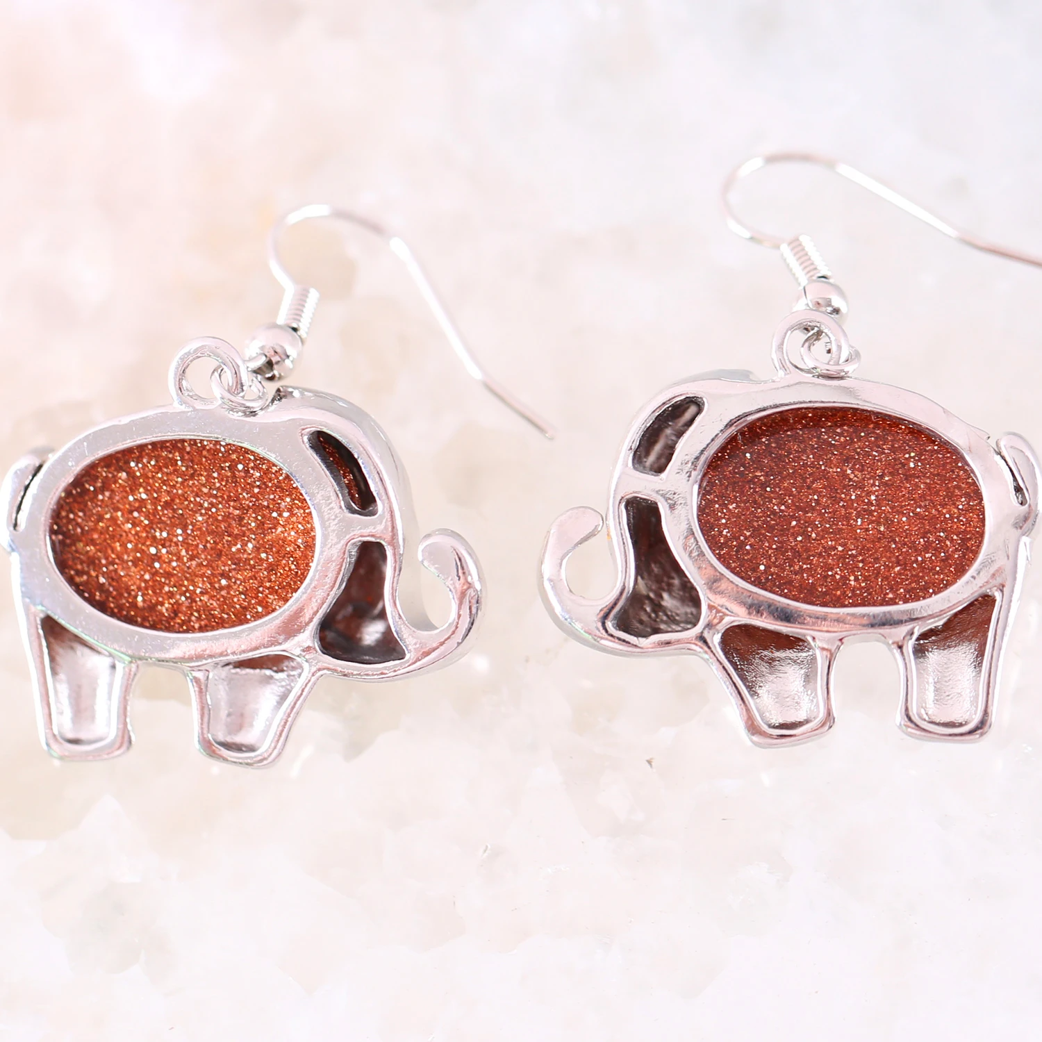 Очаровательные Подвесные серьги из натурального овального кабошона бисера