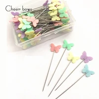 100pcs sewing accessories flower button head pins sewing pin with box for designers diy home patchwork arts crafts supply