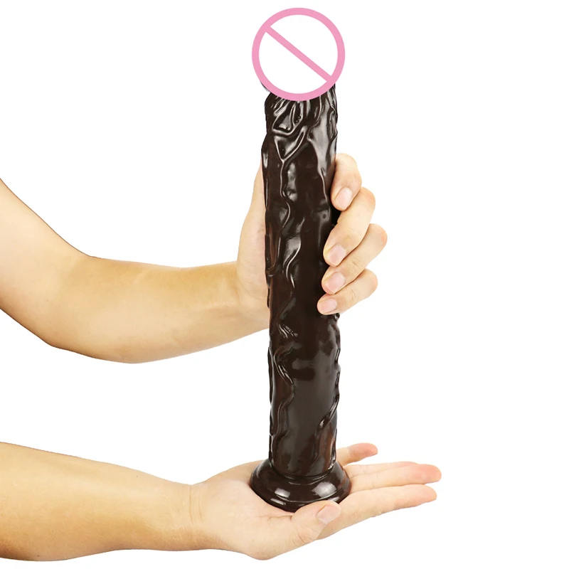 13 7 дюймов реалистичный пенис черный длинный фаллоимитатор может страпон на