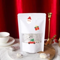 high quality 10pcslot white bag window zip lock empty dried food fruit tea gift package self sealing zipper stand up bags