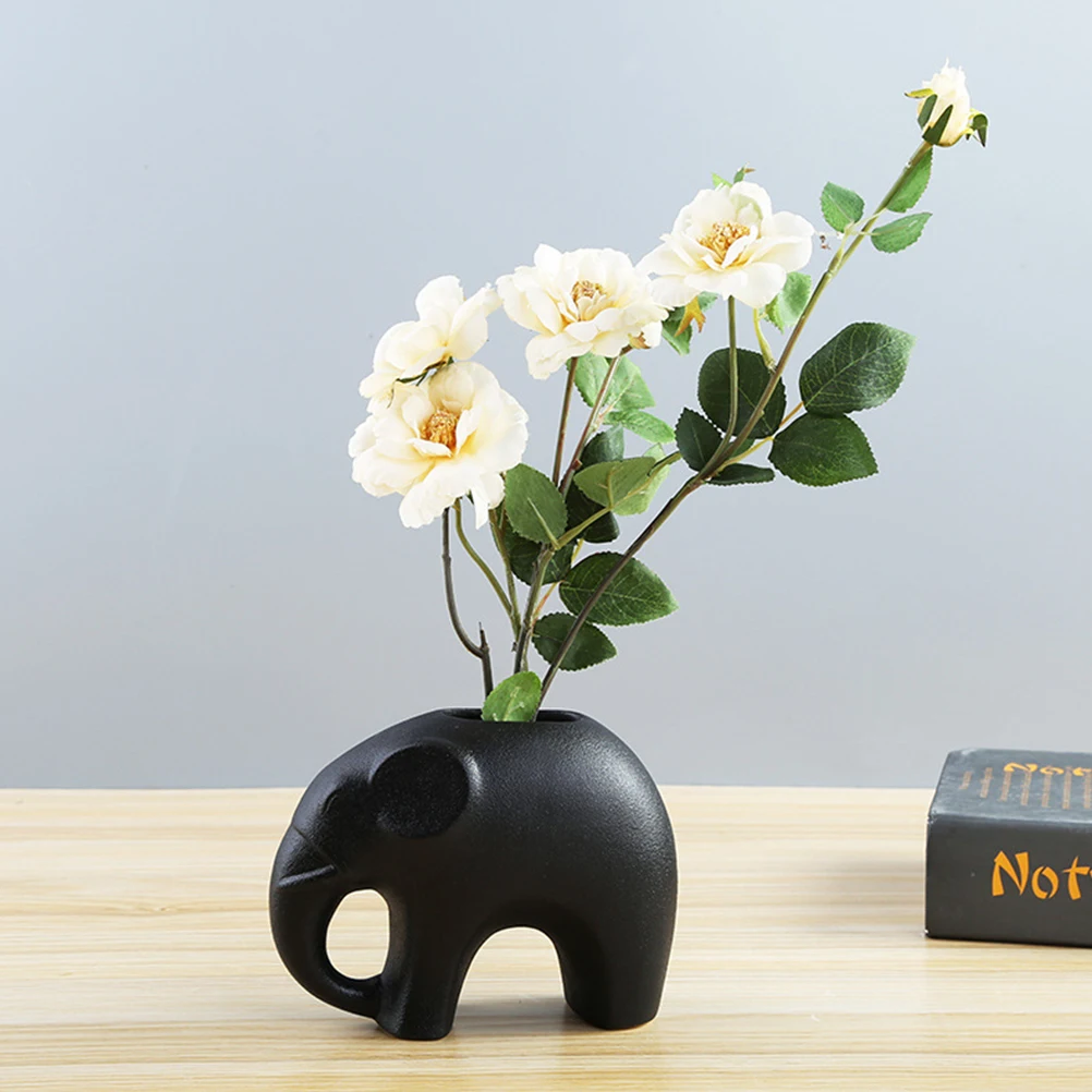 Керамическая форма слона плантатор прекрасный суккулент горшок настольные