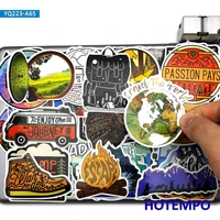 65pcs travel explore outdoor adventure wild camp hike waterproof sticker for phone laptop cup skateboard motorcycle car stickers