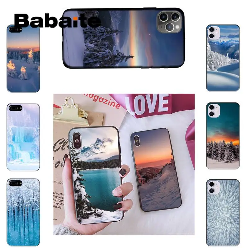 

Babaite winter snow Phone Case funda For iPhone 8 7 6 6S Plus X XS MAX 5 5S SE XR 11 11pro promax 12 12Pro Promax coque bling