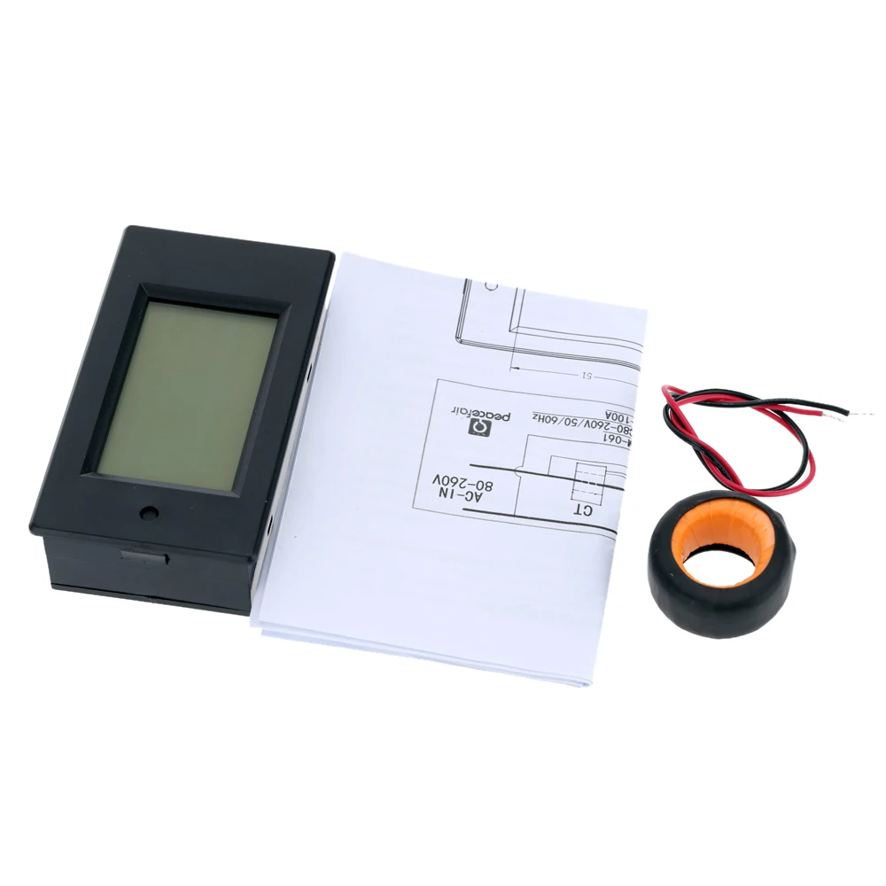 AC80-260V 100A цифровой ЖК-дисплей ток Напряжение активный Мощность Энергия тестер для