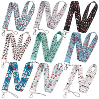 lx1003 doctor nurse series lanyard phone strap for id card holder pendants keychain lariat lasso mobile phone accessories