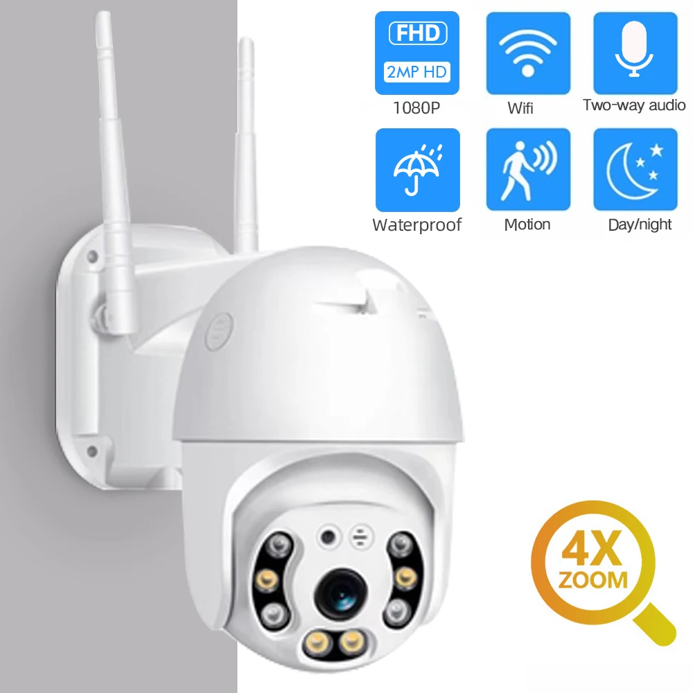 

IP-камера видеонаблюдения, купольная, 1080P, Wi-Fi, 4 зума, ИК