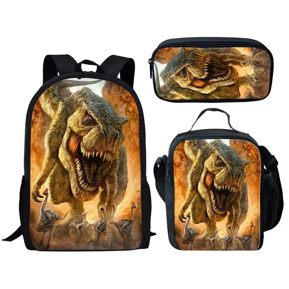 

Классные школьные рюкзаки с 3D-принтом динозавра для мальчиков и девочек, ортопедическая сумка, школьный портфель, детские сумки для книг, шк...