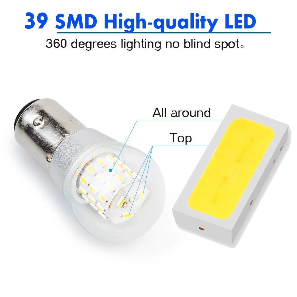2 шт. 39 3014SMD 360 градусов 1157 BAY15D P21W/5 Вт светодиодные автомобильные тормозные