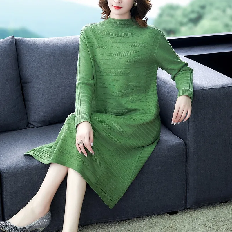 2019 Новое модное повседневное узкое миди платье женское зимнее с длинными