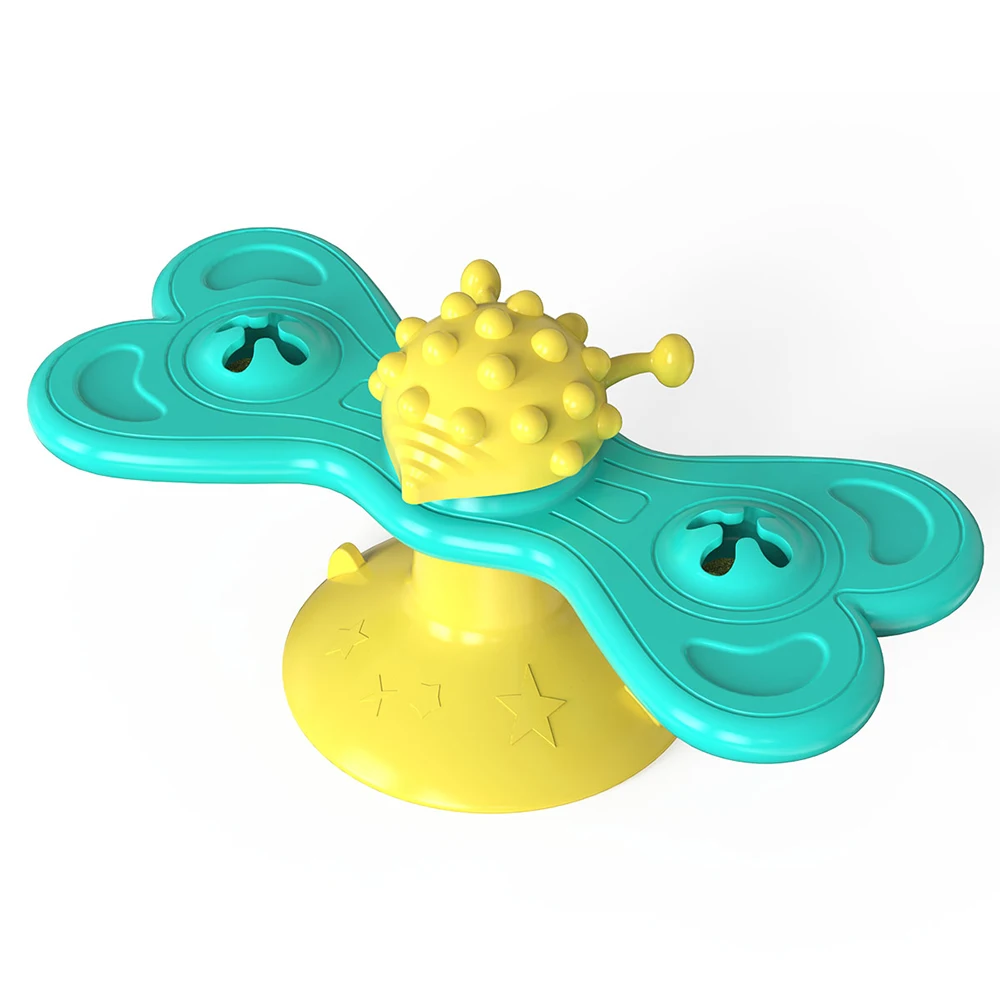 Колесо бабочки кошка поворотный стол игрушка Кот щекотка для волос скруббер