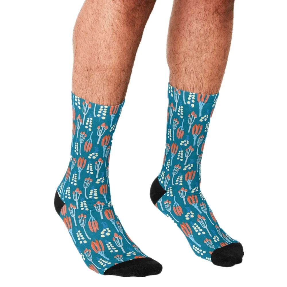 

2021 Funny Socks Men harajuku Tandem Bike Printed personality Happy hip hop Novelty Skateboard Crew Casual Crazy Socks