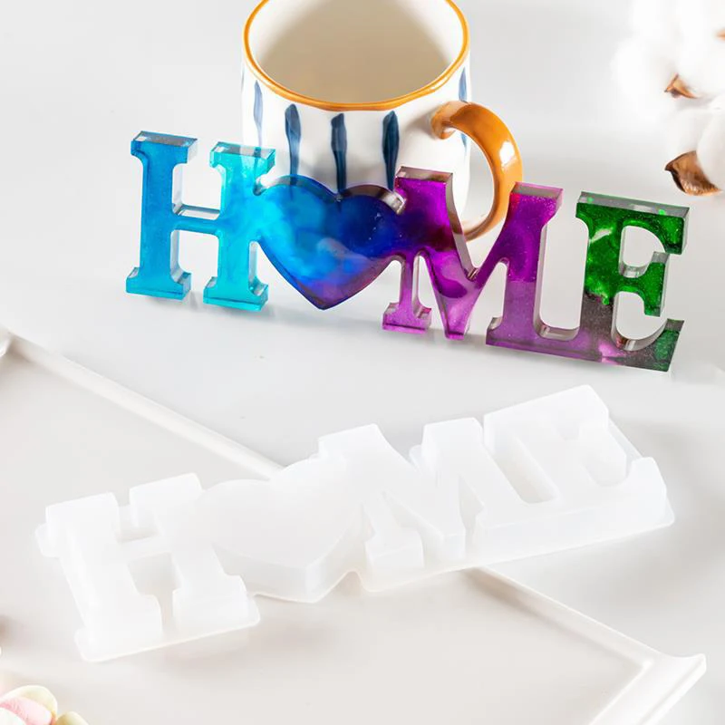 

Прозрачная силиконовая форма в виде надписи «LOVE & HOME», 1 шт.