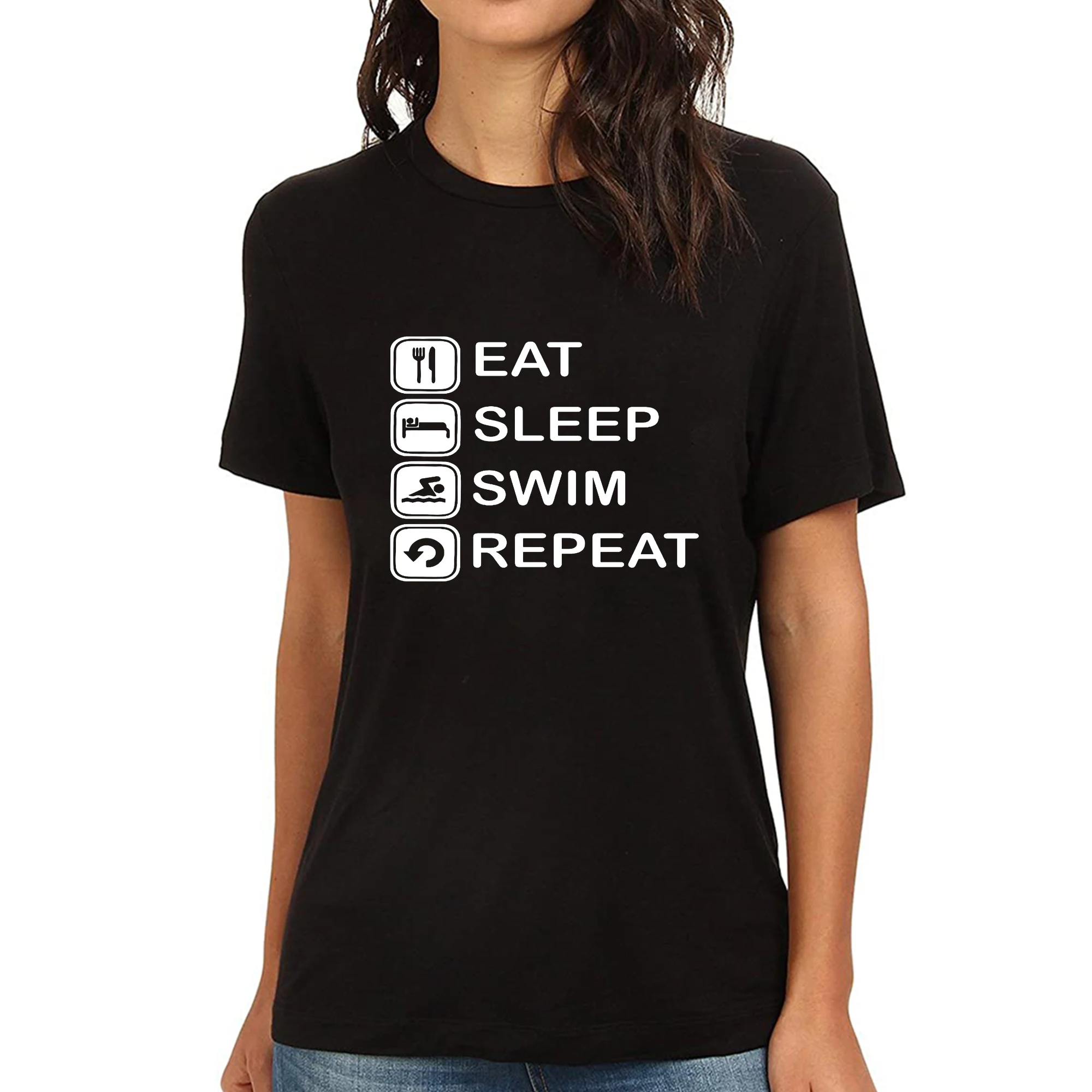 

Lyprerazy, женская одежда для плавания и сна, повторяющаяся забавная Футболка с принтом