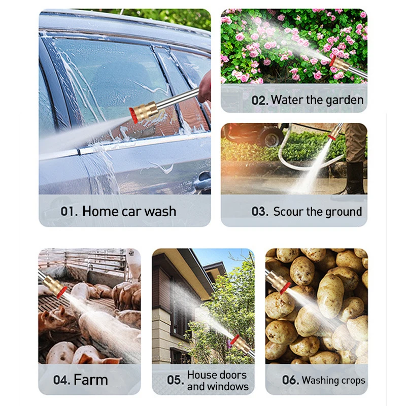 Скидка Пистолет для мойки автомобиля, 8000 Psi, аккумулятор мАч