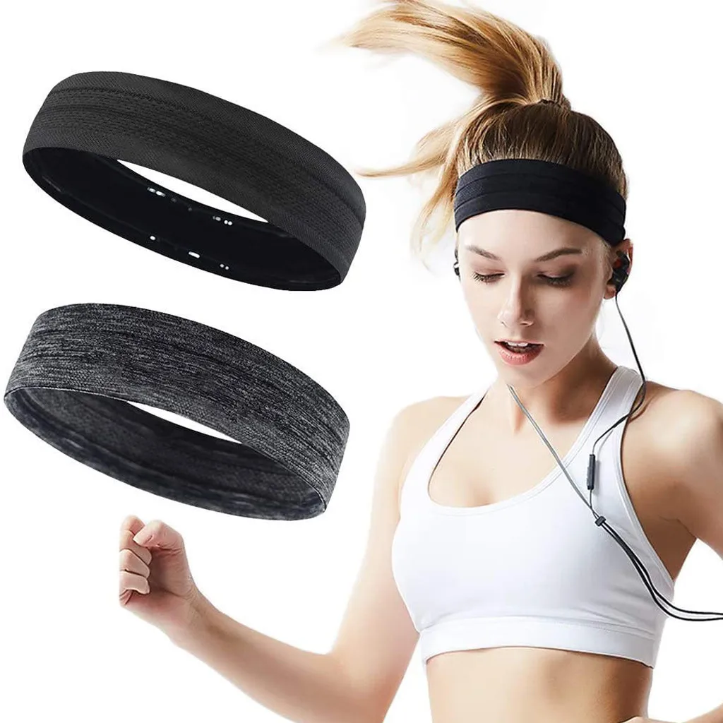 2 шт. эластичные Йога повязка на голову спортивный напульсник Для женщин/мужская