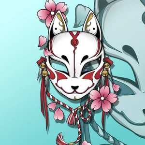 Маска Noizzy лиса без слезы, розовый цветок, виниловые наклейки на машину, наклейка на окно, бампер, Восточный мотоцикл, крыло, авто тюнинг, аксессуары