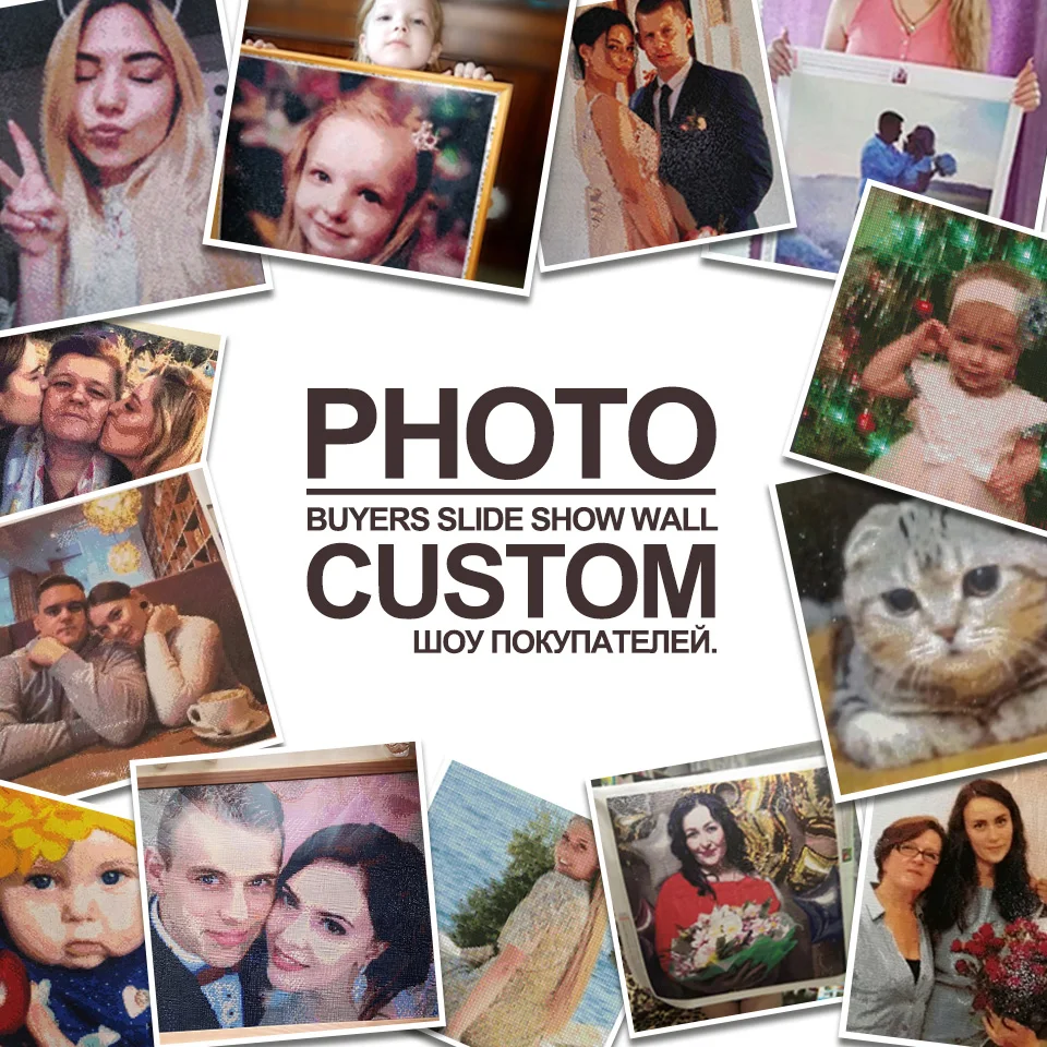 

LIANQI DIY PHOTO CUSTOM Diamond Painting Picture Rhinestones Diamond Embroidery Beadwork 5D Cross Stitch 5D Home Decoration Gift