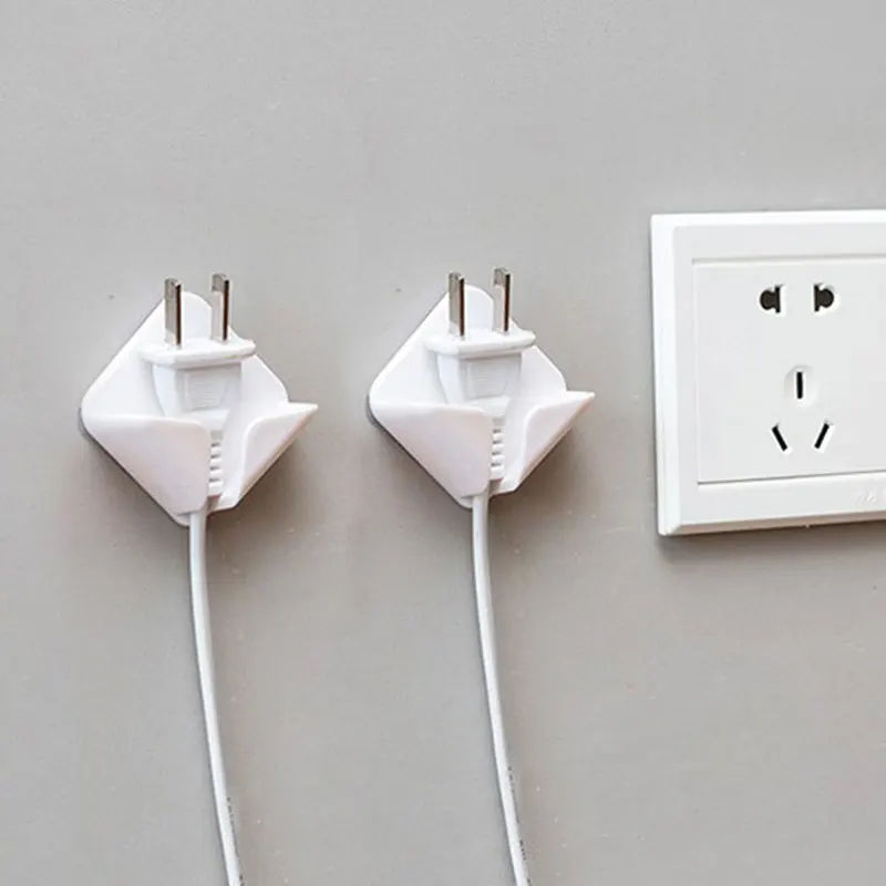 Storage Holders Racks Wall Hanging Hook Saving Racks Self Adhesive Folding Socket Kitchen Appliance Wire Plug Power Cord