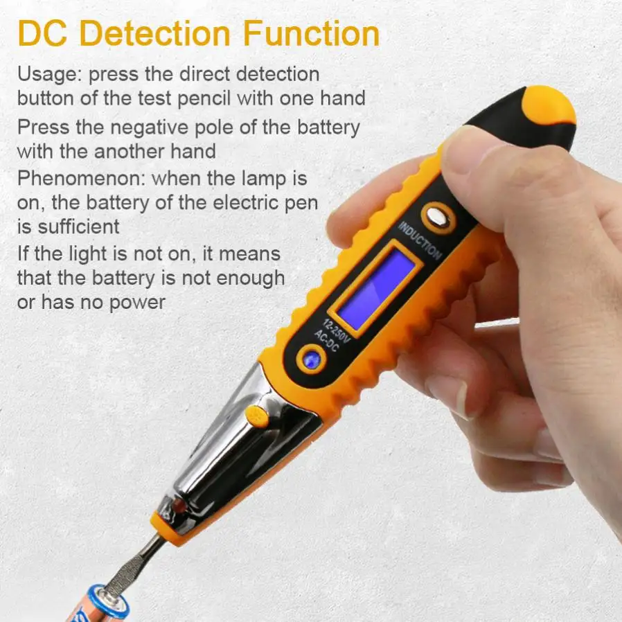 СВЕТОДИОДНЫЙ цифровой индукционный карандаш для электриков переменного и