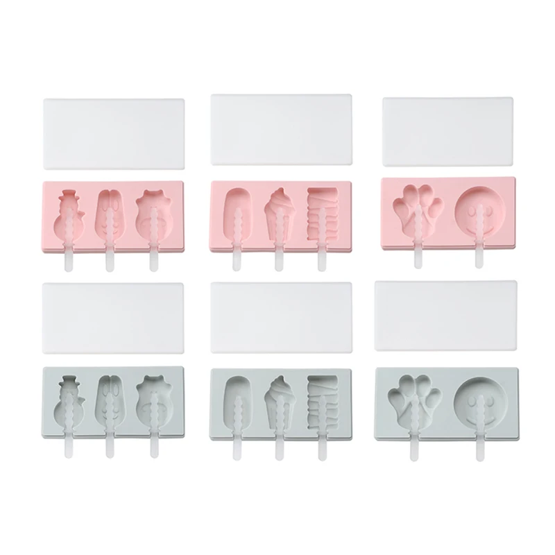 Детский милый силиконовый замороженный лед с крышкой домашнее мороженое форма