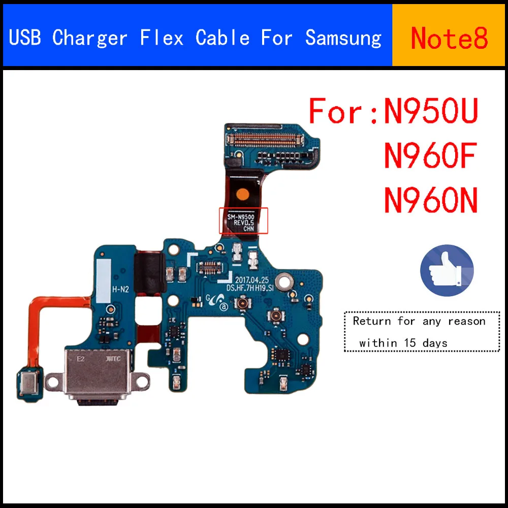 USB зарядное устройство док станция порт разъем гибкий кабель для samsung Note 8 note8 N9500