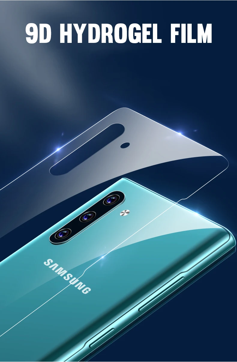 Note10 Plus стекло для камеры+ передняя и задняя 9D Гидрогелевая пленка для samsung Galaxy Note 10 Note10 Pro Защитная мягкая пленка для экрана