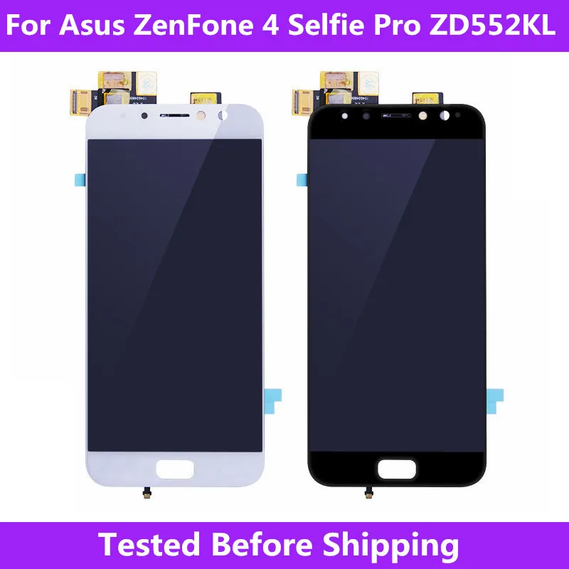 ЖК дисплей для Asus ZenFone 4 Selfie Pro ZD552KL сенсорный экран белый/черный цвет замена