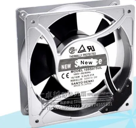 

For SANYO 109S075UL AC 220/240V 0.10/0.12A 120x120x38mm Server Cooling Fan