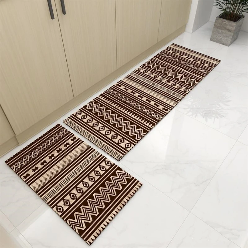 

New Long Kitchen Mat Bath Carpet Entrance Doormat Soft Anti-slip Living Room Balcony Bathroom Bedside Area Floor Mats Prayer Pad