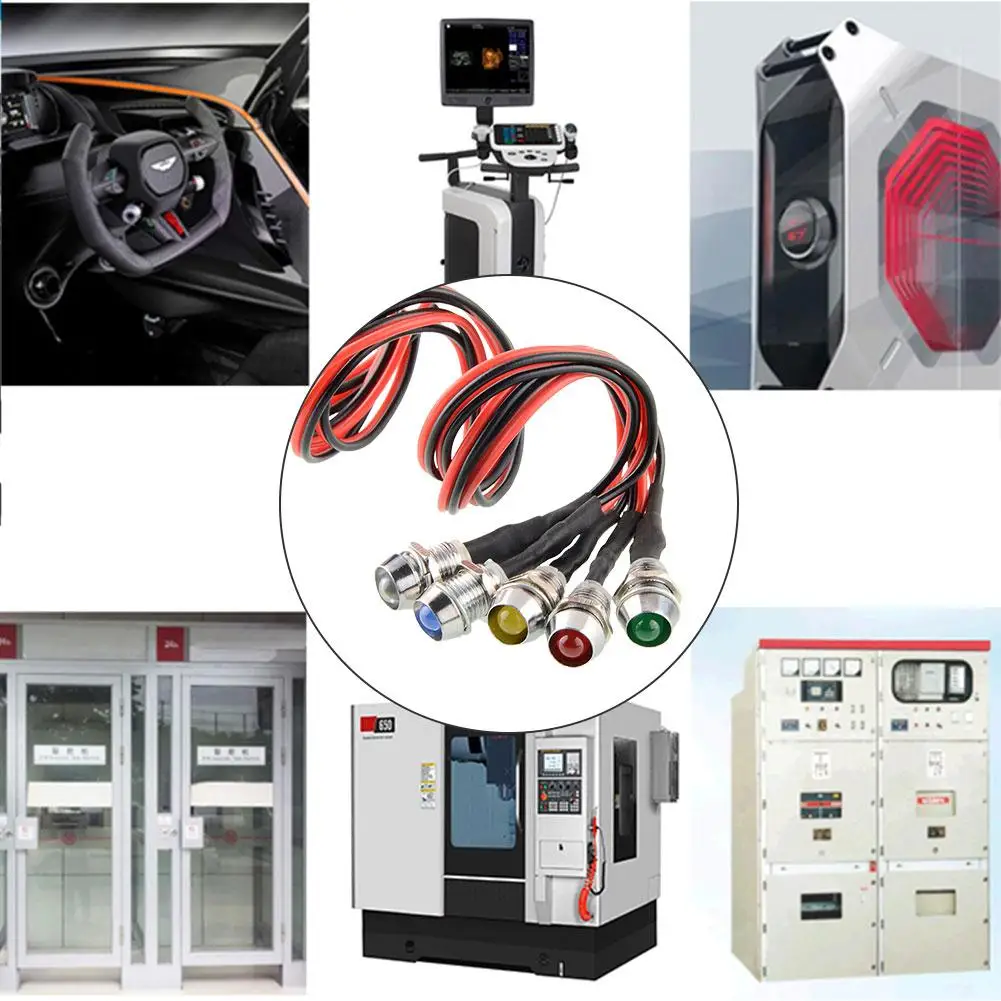 5 шт./компл. металлический светодиодный Предупреждение индикатор