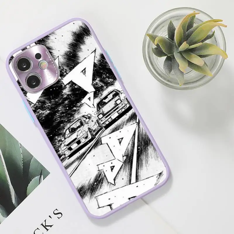 

Cartoon initial d JDM Drift Phone Case Color Matte Transparent for iPhone 7 8 11 12 s mini pro X XS XR MAX Plus funda