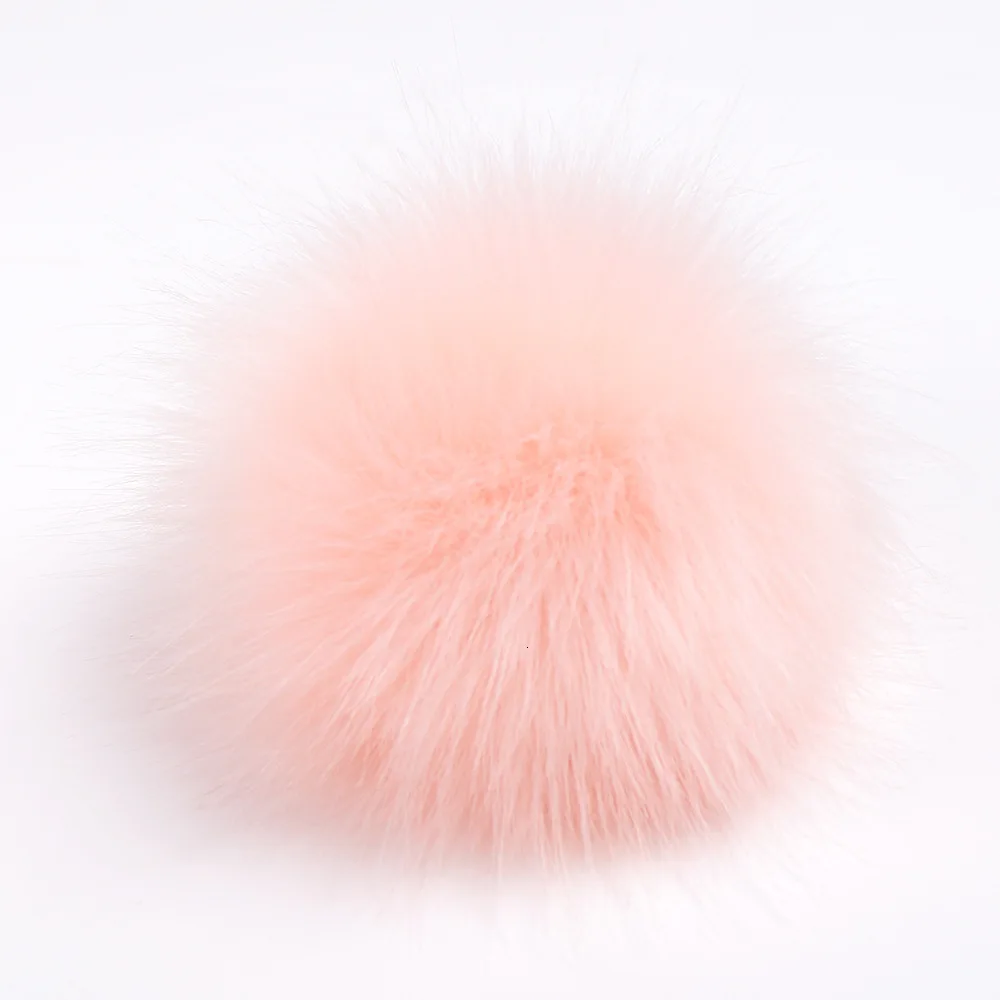 Han Pink 5 шт./партия, 8 см, мяч из искусственного лисьего меха, полиэстер, экологичный пушистый шар, одежда, обувь, шапки, аксессуары, Резиновая лента, интерфейс - Цвет: Han Pink