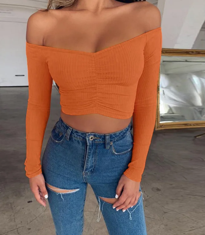 Модные женские футболки сексуальные платья с открытыми плечами укороченный топ