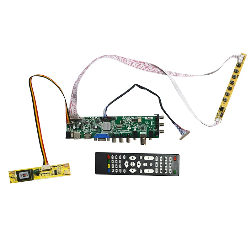 Бесплатная доставка универсальный цифровой DVB C T T2 ЖК дисплей плата контроллера
