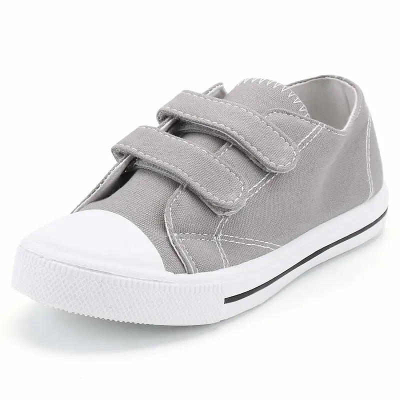 KushyShoo Kid Shoes Girls Sneakers Low Top Toddler Canvas with Dual Hook and Loops Solid Casual Children's 2019 | Детская одежда и