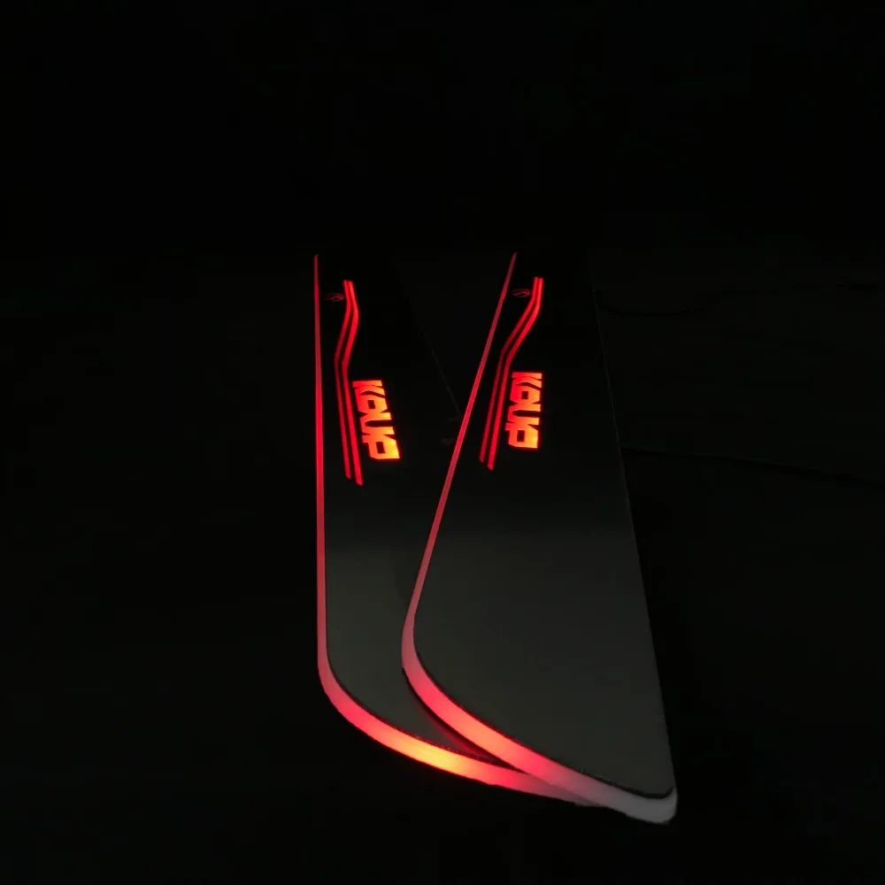 RQXR led движущиеся двери потертости для kia cerato koup динамический порог пластина плоская подкладка накладка струящийся/фиксированный свет, стиль