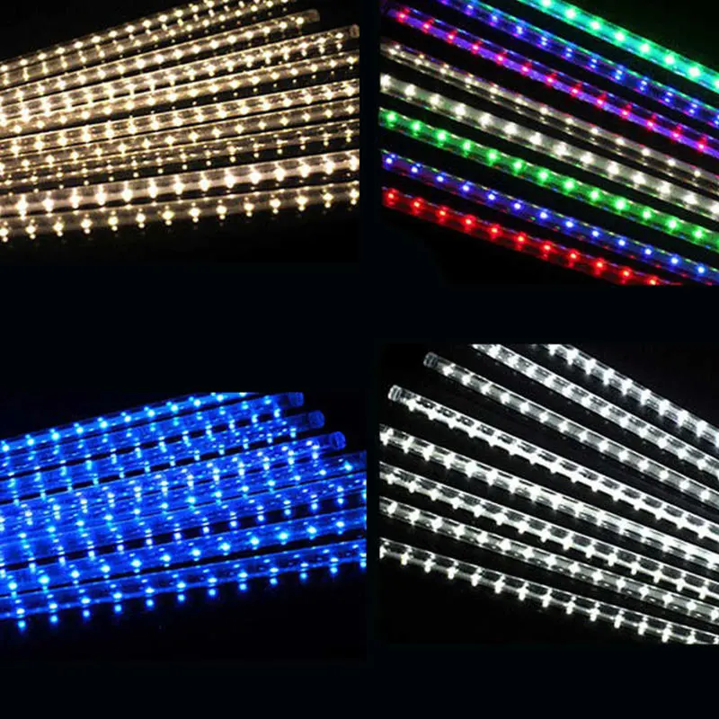 

Outdoor 30cm 50cm Waterproof Meteor Shower Rain 8 Tubes LED String Lights For Home Wedding Party Decoration Christmas Tree Gifts