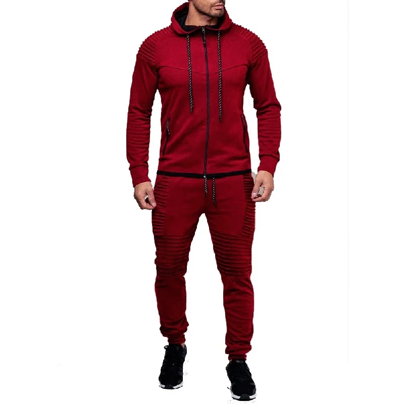 

ZOGAA Brand Men's Sets Tracksuits Jogger Hoodies Sweatshirts and Pant 2 PCS Set Casual Solid Men Sweat Suit Sportswear