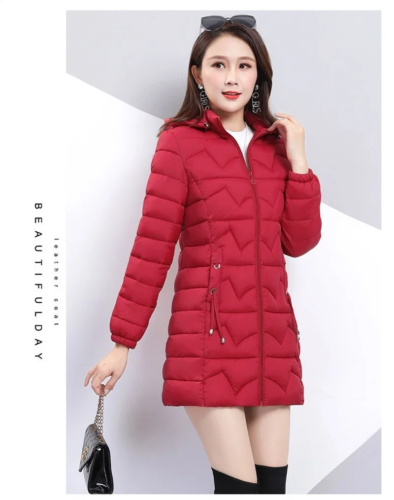 Winter Women's Cotton Coat 2022 New Fashion Slim Casual Warm Loose All-match Mid-length Padded Jacket In Winter High Quality