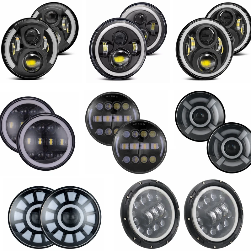 1 пара автомобиля светодиодный 7 дюймов круглый фар Conversion Kit для VW Beetle Classic1950 1979 Lada