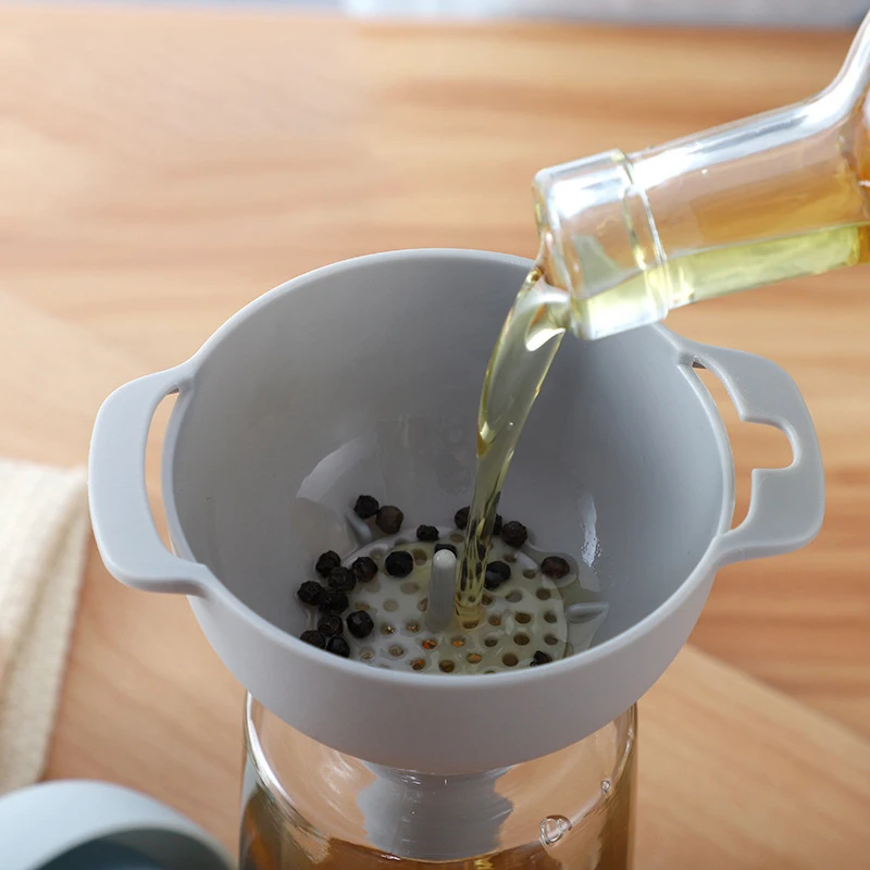 

YOMDID 4pcs Multifunctional Funnels Set Plastic Funnel Filter Oil Cooking Wine Seasoning Pouring Tool Kitchen Accessories Gadget