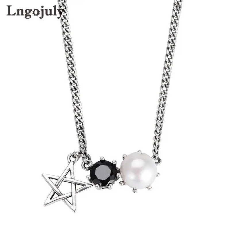 

Pure 925 Sterling Silver Fine Jewelry Star Pendant Necklace For Women Bride Romantic Wedding Party Solid Silver 925 Jewelry Gift