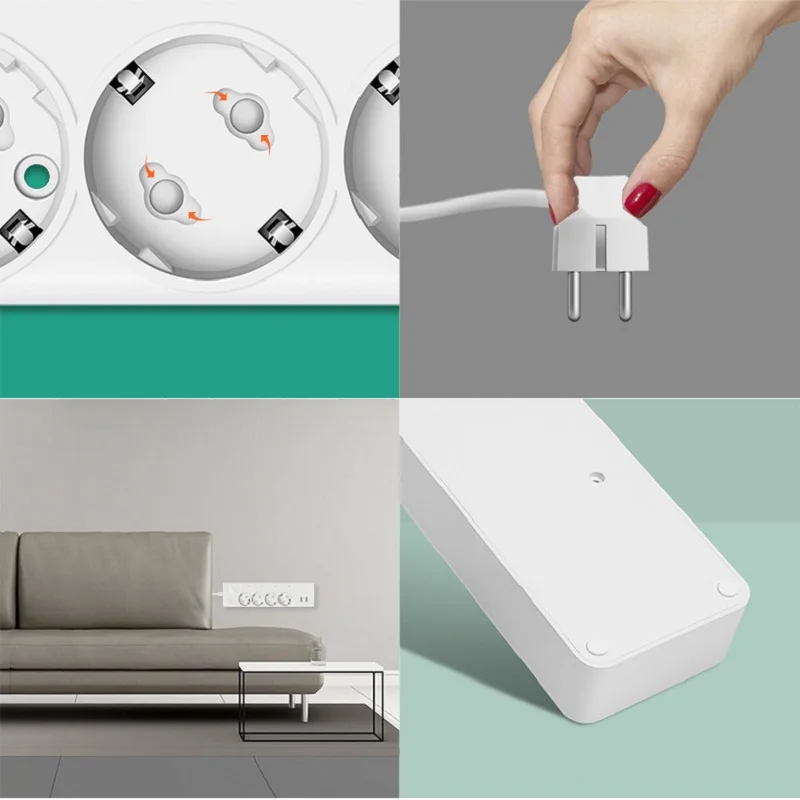 Умный удлинитель с Wi Fi 2USB порта 4 евророзетки|Электрические розетки| |