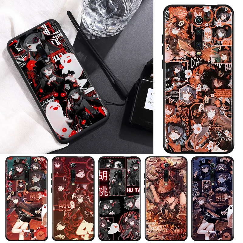 

Genshin Impact Hutao For Xiaomi Redmi K40 Gaming K30i K30T K30S K30 Ultra K20 10 10X Pro 5G Black Phone Case Funda Capa